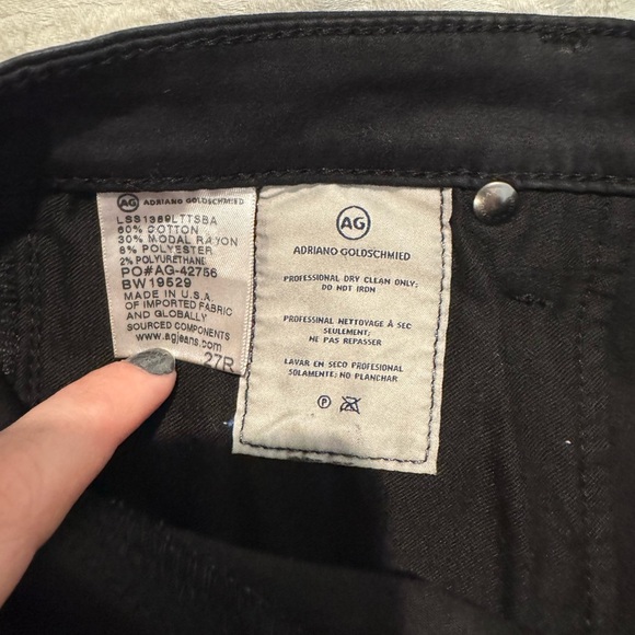 AG Adriano Goldschmied Coated Legging Ankle Vintage Leatherette Light Black - Picture 5 of 9